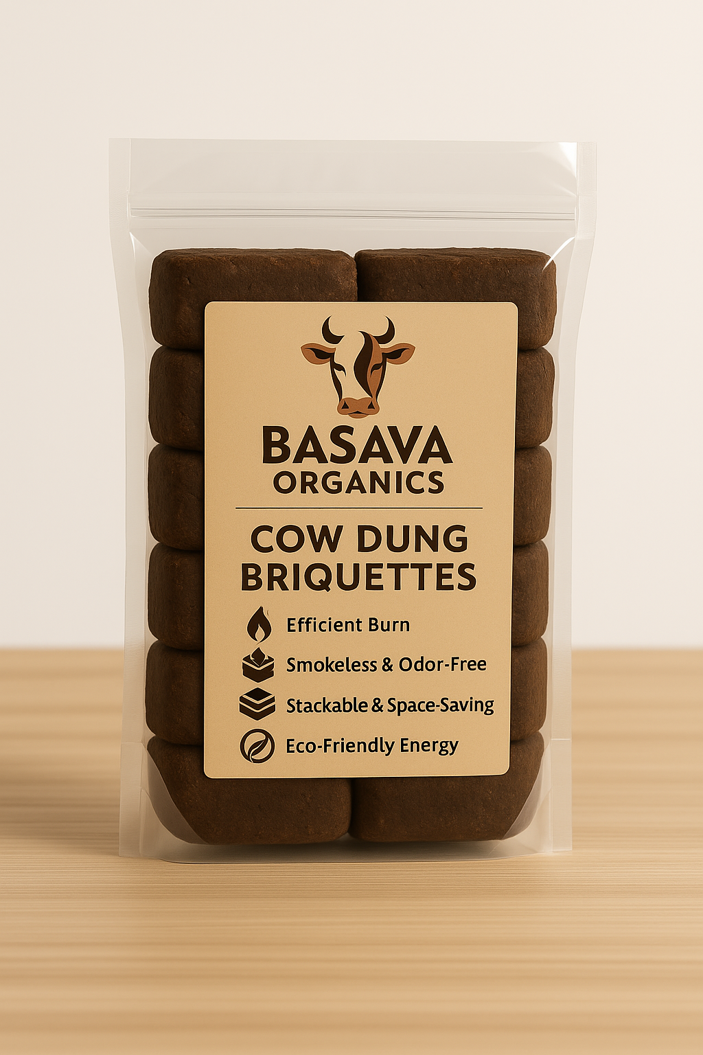 Cow Dung Briquettes